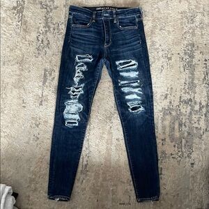 American Eagle Outfitters Women's Distressed Blue Jeans